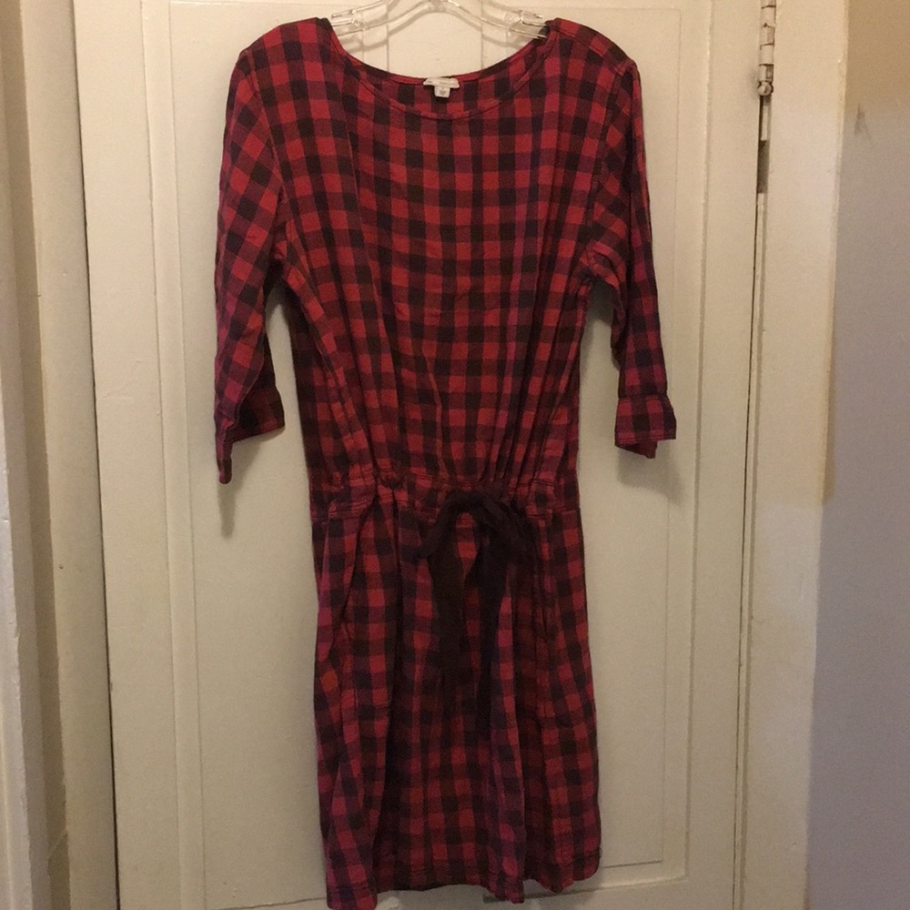 Gap Checkered Tie Dress